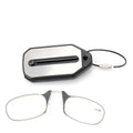 Cross-border new retractable clip nose reading glasses personalized fashion mini convenient reading keychain reading glasses trend