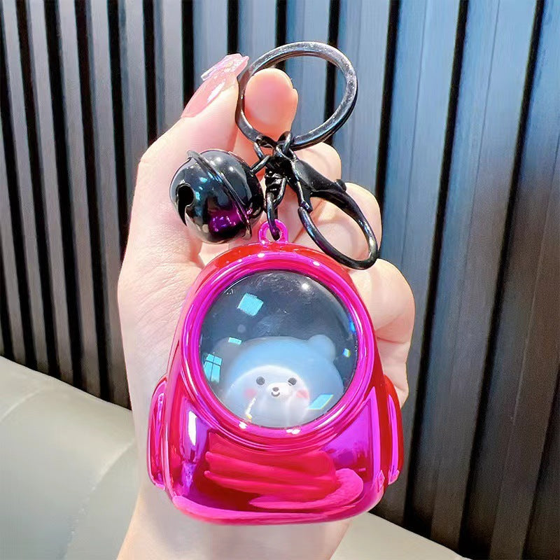 New Car Key Accessories Gift Creative Small Animal Starry Night Light Portable Fashion Pendant Bag Hanging Ornaments