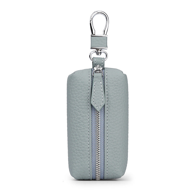 Upgraded High Quality Leather Exquisite Key Case Cowhide Key Case Home Car Key Dual Key Bag