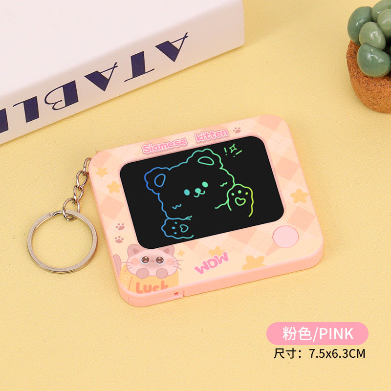 Creative Little Painter Mini Graffiti Sketchpad Car Keychain Cartoon Couple Bag Pendant Toy Gift Wholesale