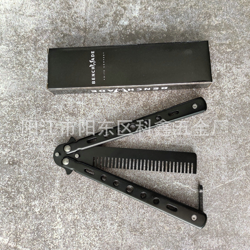 Factory Wholesale Unedged Metal Butterfly Practice Knife Csgo Game Training Hand Swing Knife American Butterfly Comb