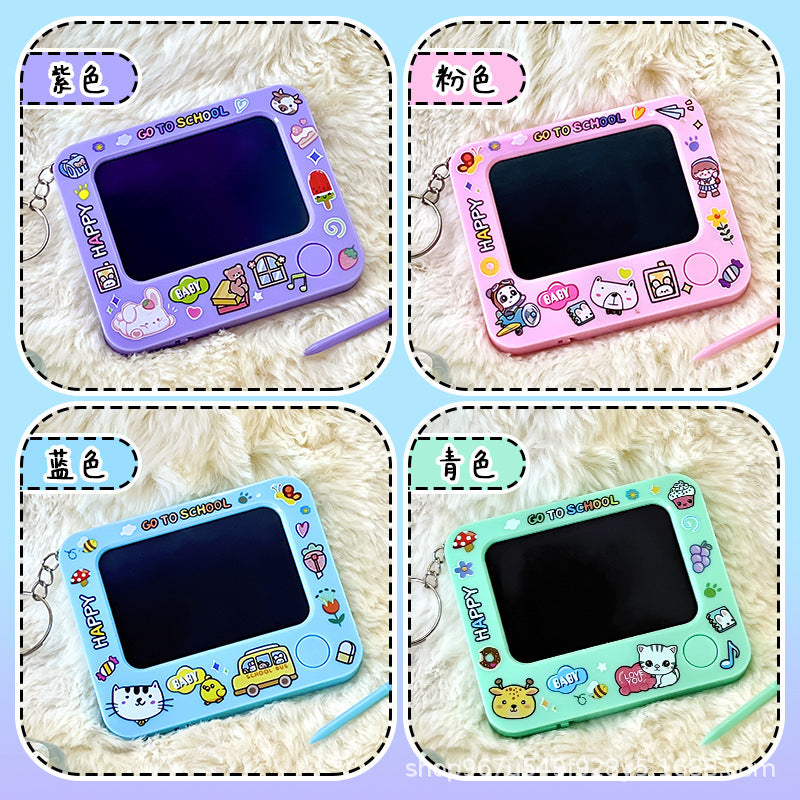 Creative Little Painter Mini Graffiti Sketchpad Car Keychain Cartoon Couple Bag Pendant Toy Gift Wholesale