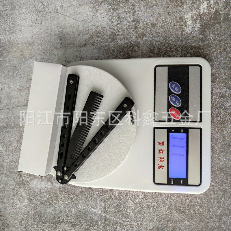 Factory Wholesale Unedged Metal Butterfly Practice Knife Csgo Game Training Hand Swing Knife American Butterfly Comb