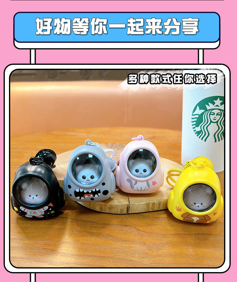 New Car Key Accessories Gift Creative Small Animal Starry Night Light Portable Fashion Pendant Bag Hanging Ornaments