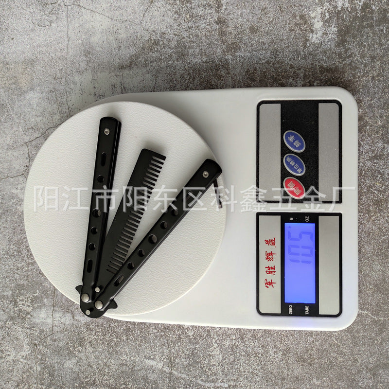 Factory Wholesale Unedged Metal Butterfly Practice Knife Csgo Game Training Hand Swing Knife American Butterfly Comb
