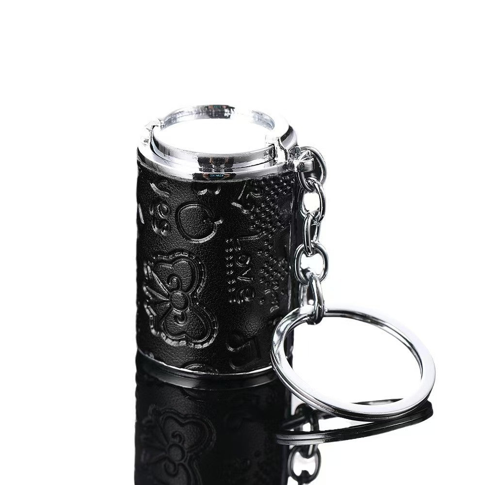 Creative One-Yuan Coin Barrel Keychain Portable Cartoon Coin Barrel Coin Storage Metal Small Gift with Logo Engraving