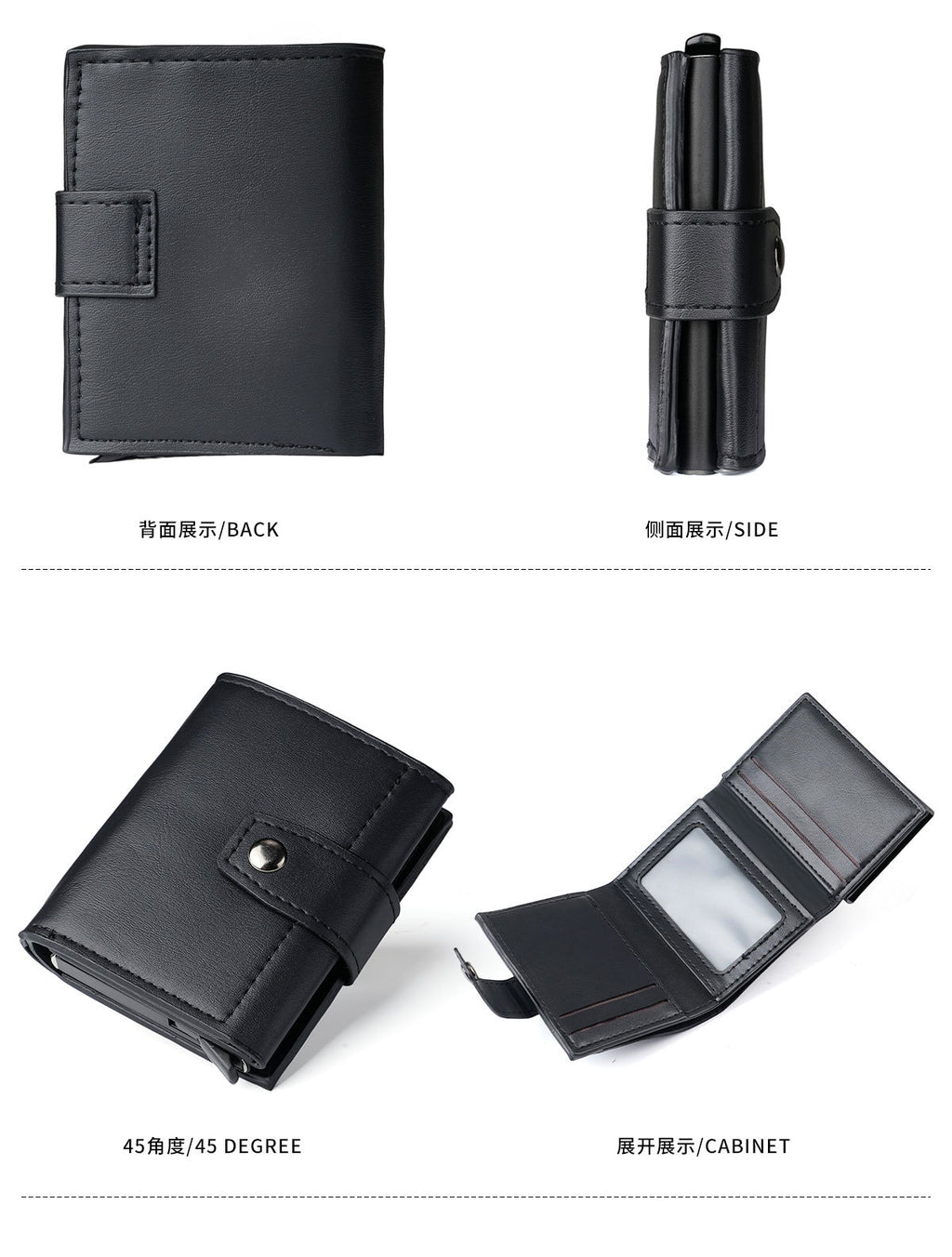 Cross-Border Popular Multi-Card Slot Men's Wallet Automatic Pop-Up Card Holder Unisex Credit Card Holder Card Holder Wholesale Women