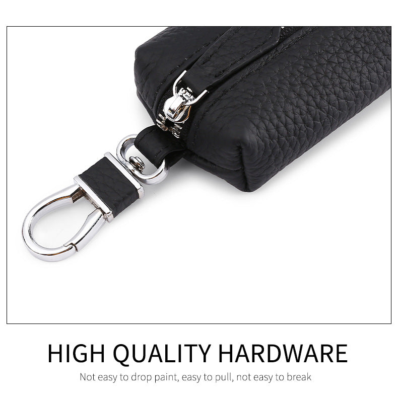 Upgraded High Quality Leather Exquisite Key Case Cowhide Key Case Home Car Key Dual Key Bag