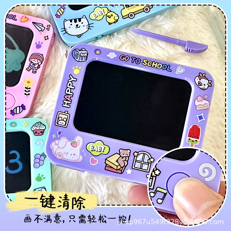 Creative Little Painter Mini Graffiti Sketchpad Car Keychain Cartoon Couple Bag Pendant Toy Gift Wholesale