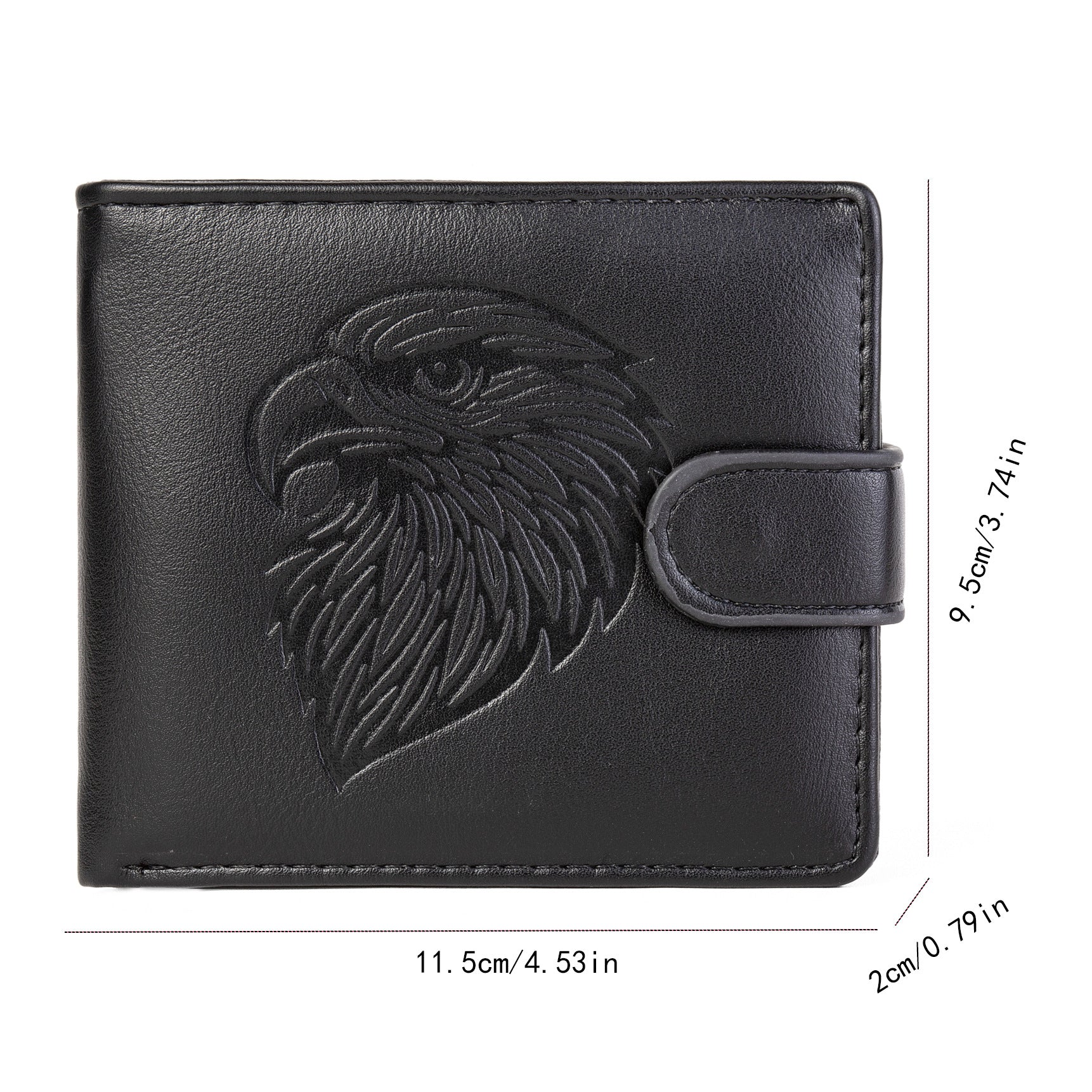 Foreign Trade Wallet Men's New 3D Embossed Eagle Pattern Short Student Youth Casual Soft Leather Card Bag Coin Purse