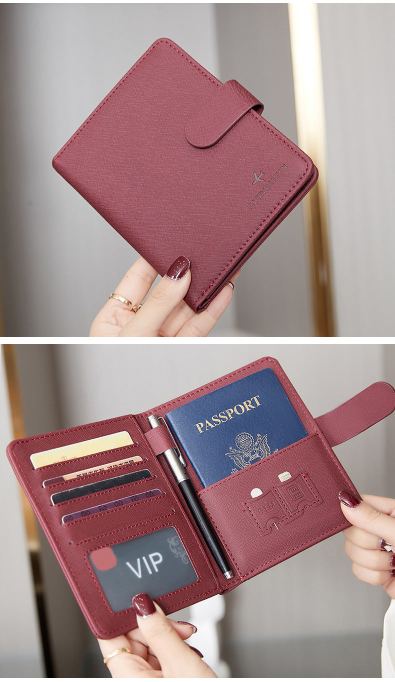 Cross-Border 2026 New Rfid Passport Wallet Multi-Functional Credit Card Document Holder Ultra-Thin Portable Travel Passport Holder