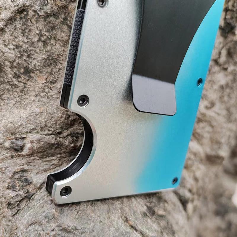 Cross-Border Aluminum Alloy Card Holder Rfid Anti-Theft Metal Wallet Men's Ultra-Thin Credit Card Holder Normcore Card Holder