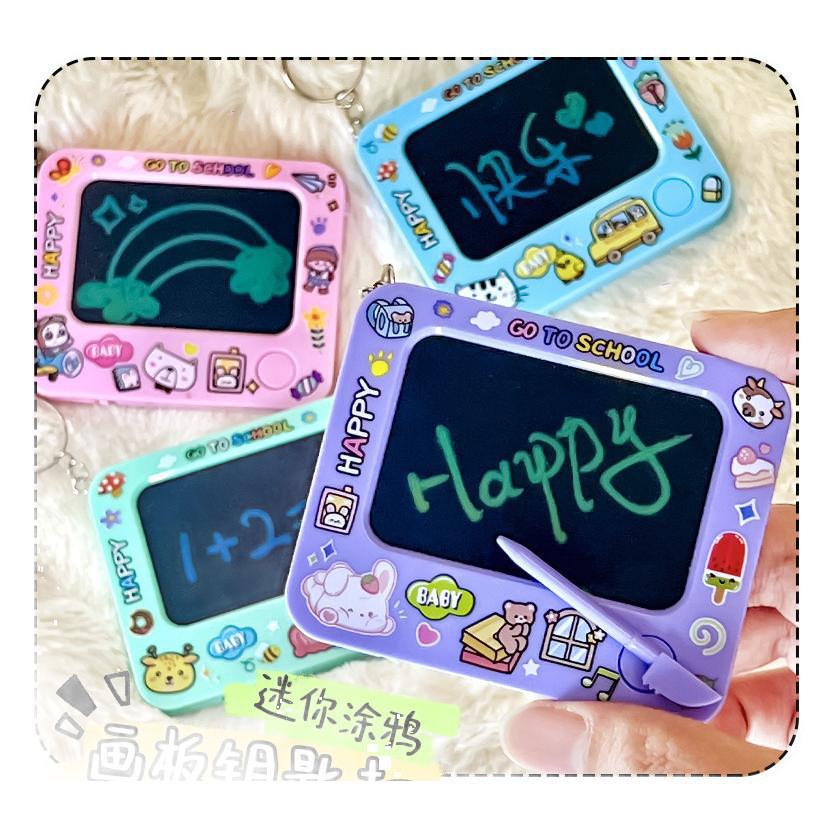 Creative Little Painter Mini Graffiti Sketchpad Car Keychain Cartoon Couple Bag Pendant Toy Gift Wholesale