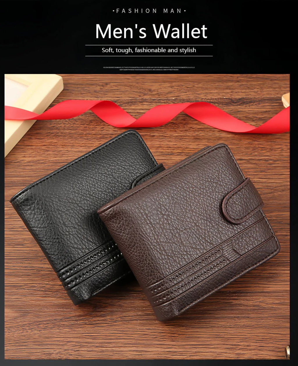 Manufacturers Wholesale New Men's Wallet PU Leather Short Export Cross-border Hasp Business Retro Multi-card Slot Coin PUrse