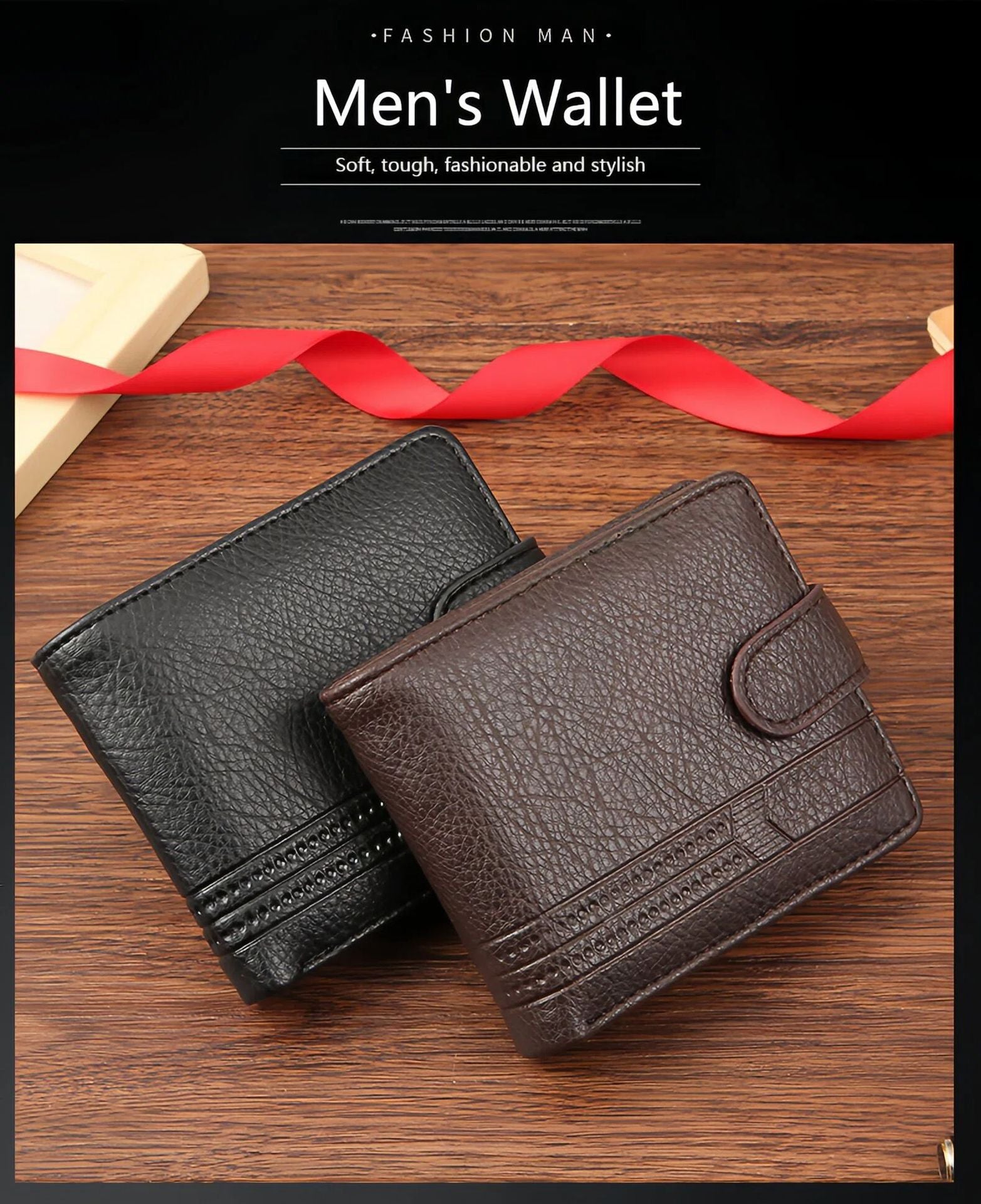 Manufacturers Wholesale New Men's Wallet PU Leather Short Export Cross-border Hasp Business Retro Multi-card Slot Coin PUrse