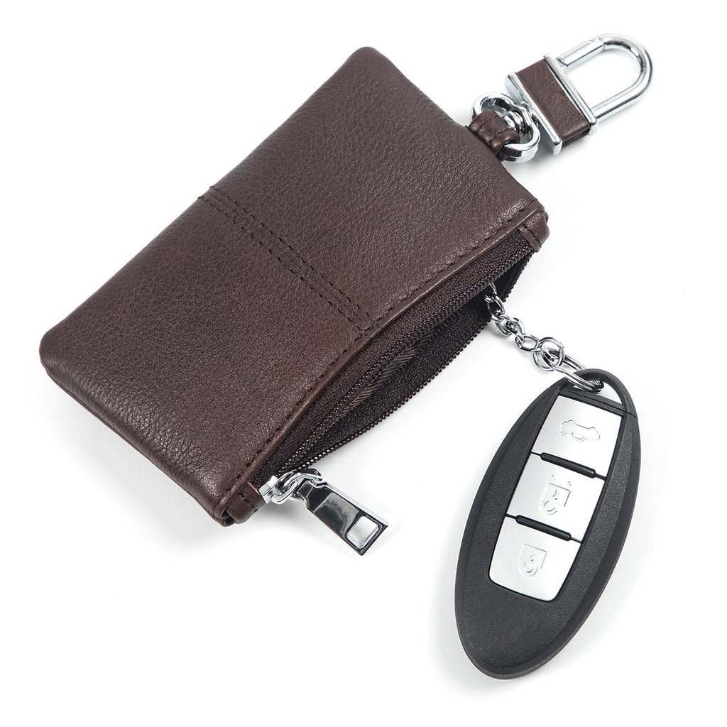 2024 New Genuine Leather Key Bag Home Key Storage Bag Simple Top Layer Soft Cowhide General Motors Key Case