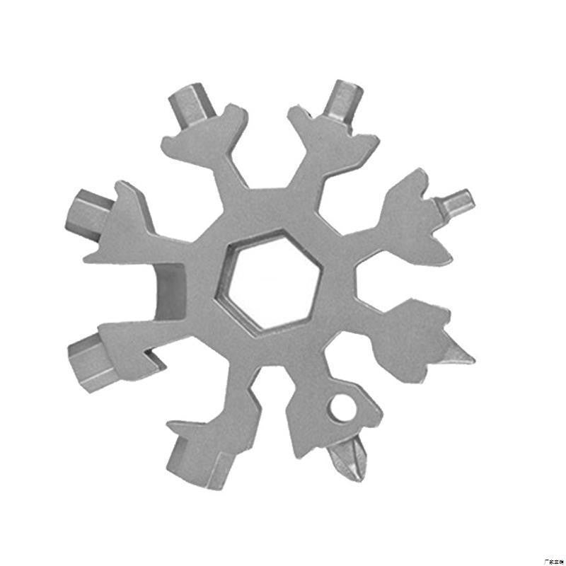 Multifunctional Snowflake Wrench Keychain Portable Hexagonal High Carbon Steel Octagonal Mini Wrench Tool Universal