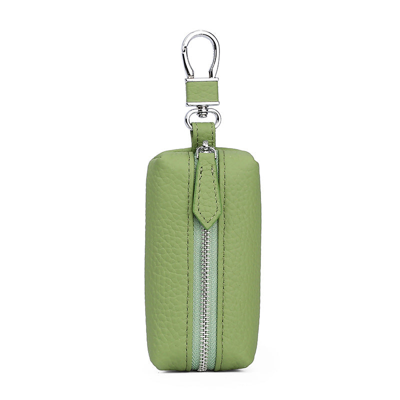 Upgraded High Quality Leather Exquisite Key Case Cowhide Key Case Home Car Key Dual Key Bag