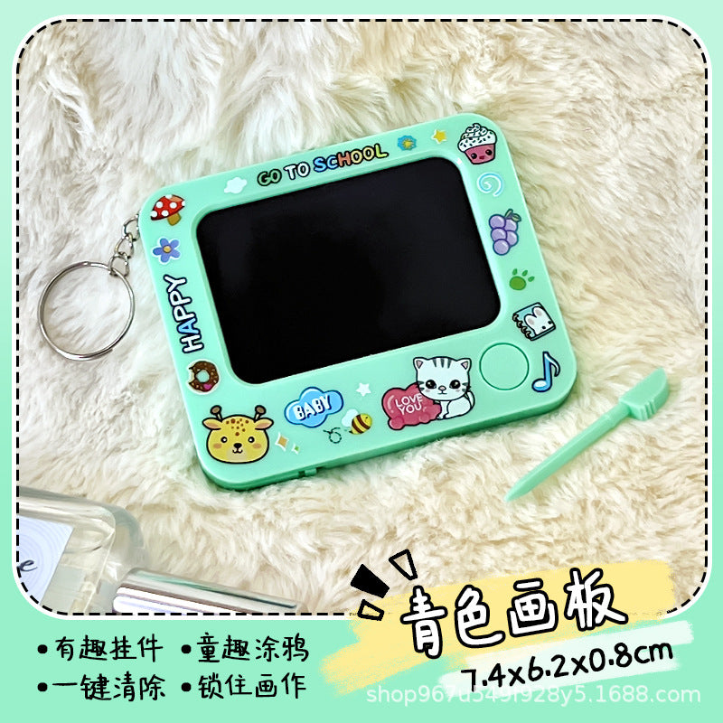 Creative Little Painter Mini Graffiti Sketchpad Car Keychain Cartoon Couple Bag Pendant Toy Gift Wholesale