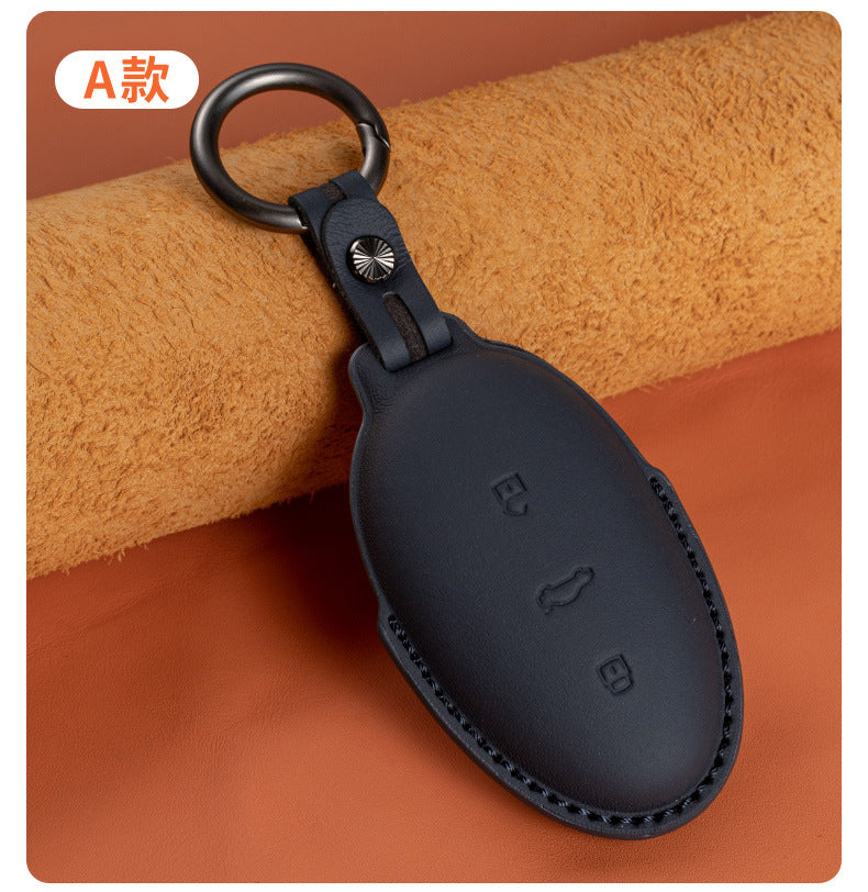 Suitable for Feifan Car Key Cover, Genuine Leather, Classic Classy, Atmospheric and Beautiful Keychain, Protective Shell Series