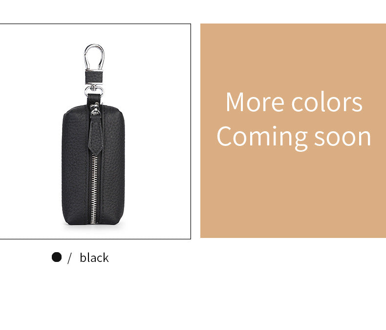 Upgraded High Quality Leather Exquisite Key Case Cowhide Key Case Home Car Key Dual Key Bag