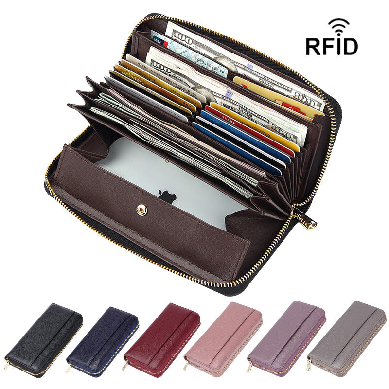 Factory Direct Sales Spot Gift Korean Version Genuine Pickup Bag Cowhide Multi-Card Slot Id Card Holder Credit Card Holder Business Card Holder
