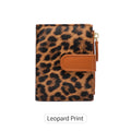 New Creative Zipper Coin Purse, Fashionable Leopard Print Folding Student Wallet, Multi-Functional Portable Coin Bag and Card Holder