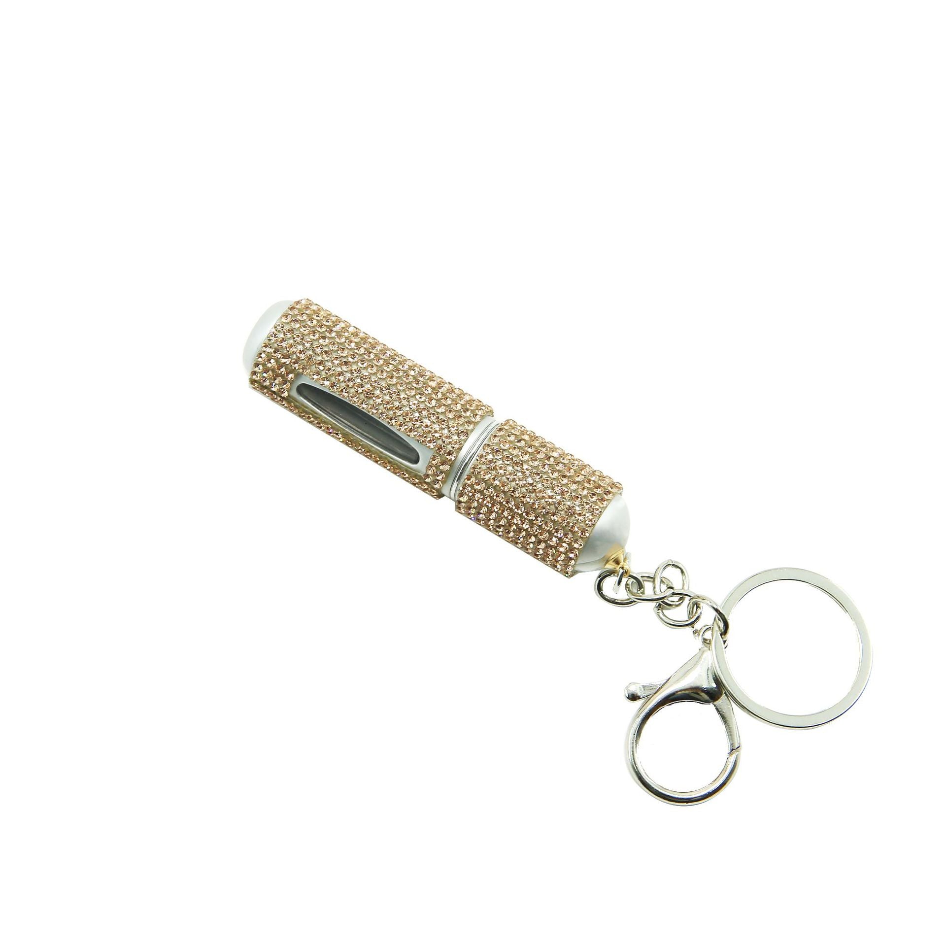 Diamond-Encrusted 5ml Perfume Refill Bottle, Visible and Portable Keychain, Direct Sales from the Manufacturer, Sparkling Diamond Car Key