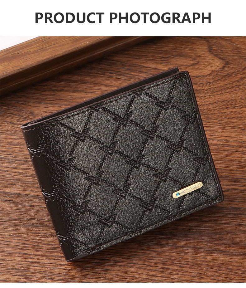 2024 New Cross-Border Supply Pu Coin Wallet Card Holder Men's Wallet Short Source Manufacturer Wallet Wholesale