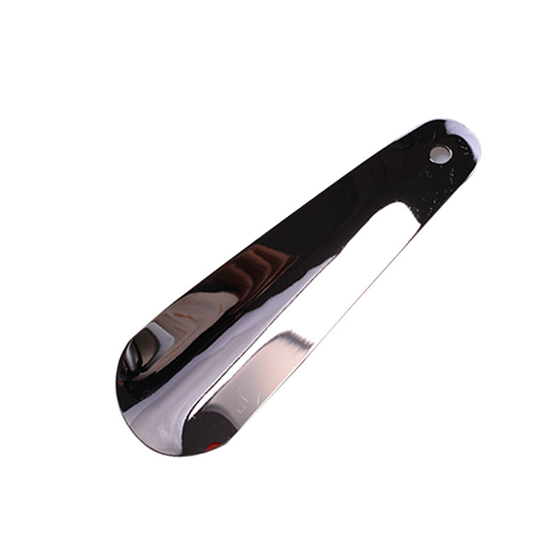 in stock supply stainless steel key buckle shoe horn with leather cover shoe puller car key pendant easy to carry shoe lift