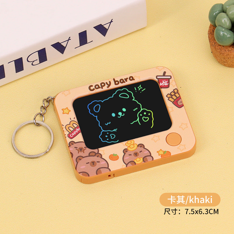 Creative Little Painter Mini Graffiti Sketchpad Car Keychain Cartoon Couple Bag Pendant Toy Gift Wholesale