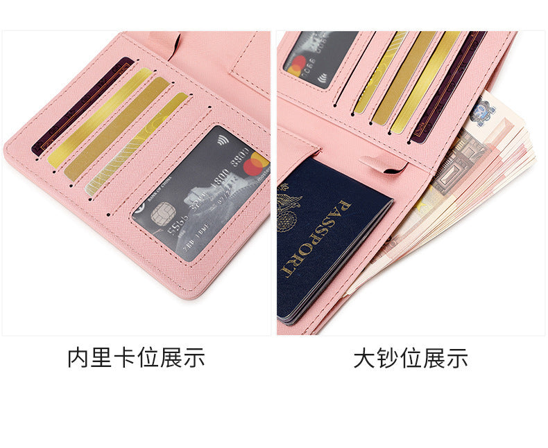 Cross-Border 2026 New Rfid Passport Wallet Multi-Functional Credit Card Document Holder Ultra-Thin Portable Travel Passport Holder