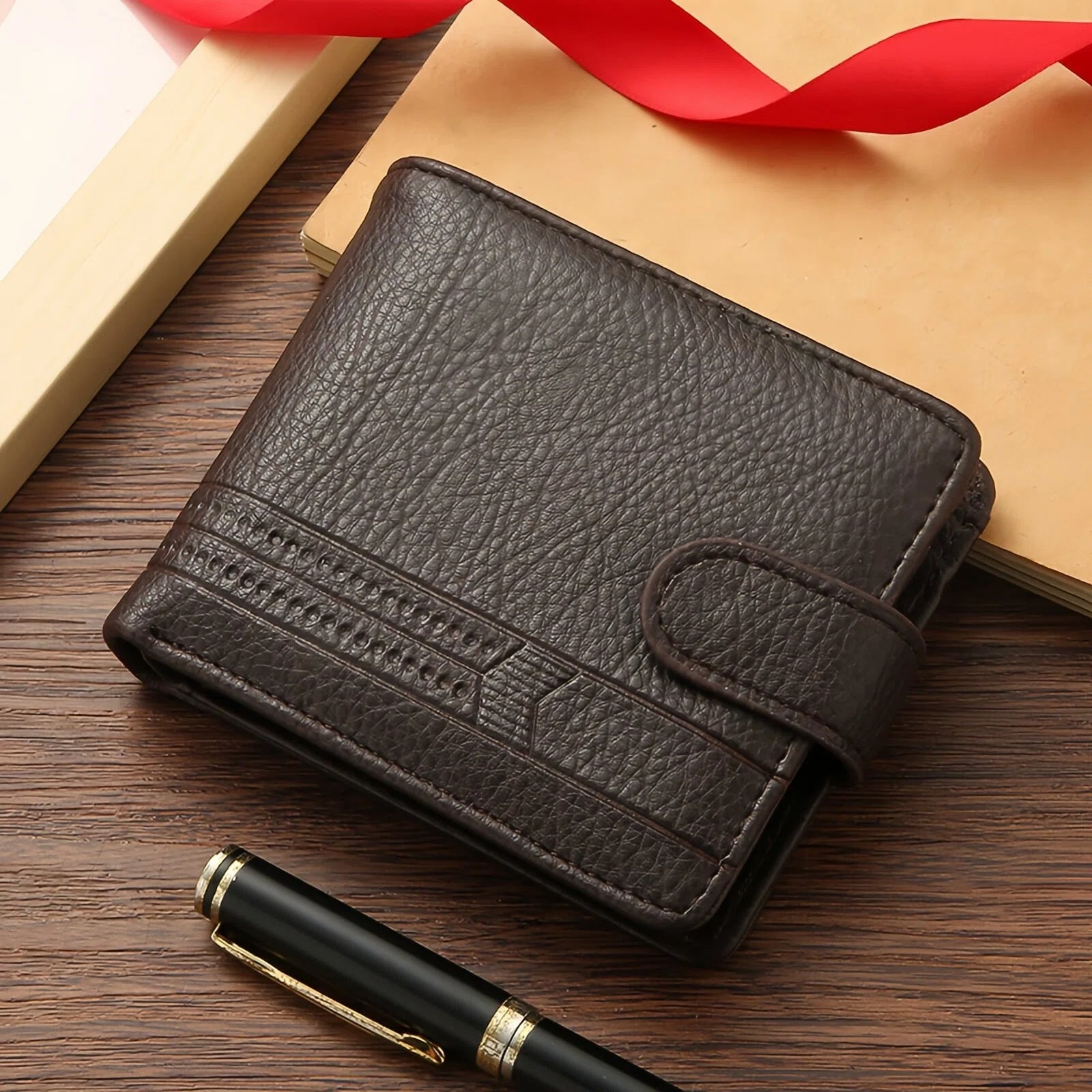 Manufacturers Wholesale New Men's Wallet PU Leather Short Export Cross-border Hasp Business Retro Multi-card Slot Coin PUrse