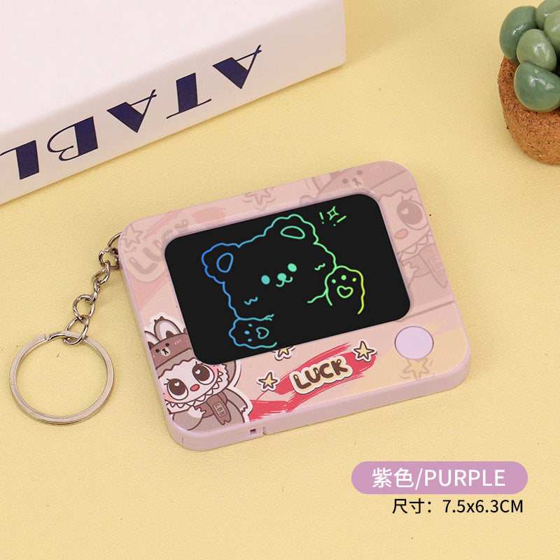 Creative Little Painter Mini Graffiti Sketchpad Car Keychain Cartoon Couple Bag Pendant Toy Gift Wholesale