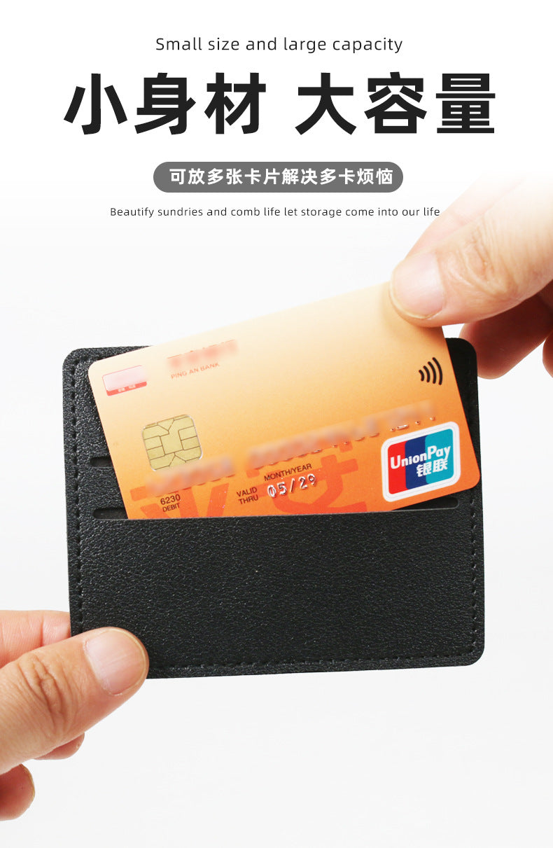 in stock ultra-thin ID card protective case card holder women's leather card case pu leather credit card multi-card holder wholesale