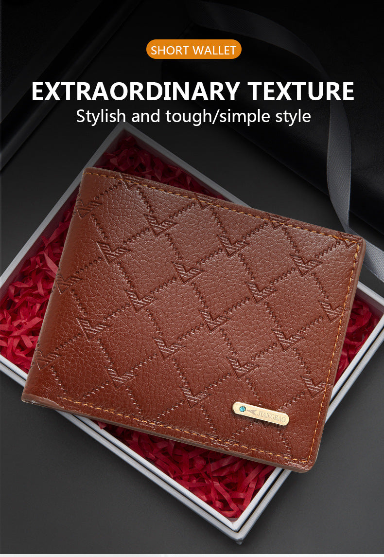 2024 New Cross-Border Supply Pu Coin Wallet Card Holder Men's Wallet Short Source Manufacturer Wallet Wholesale