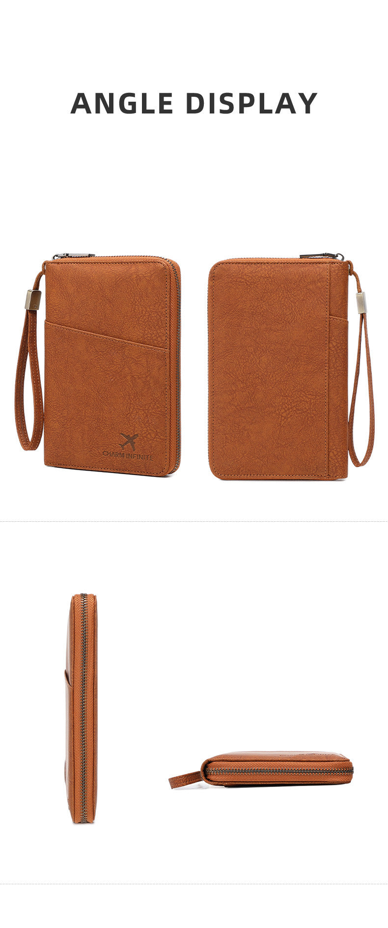 New Rfid Family Passport Holder Wallet Travel Document Storage Bag Simple Large-Capacity Credit Card Protective Case
