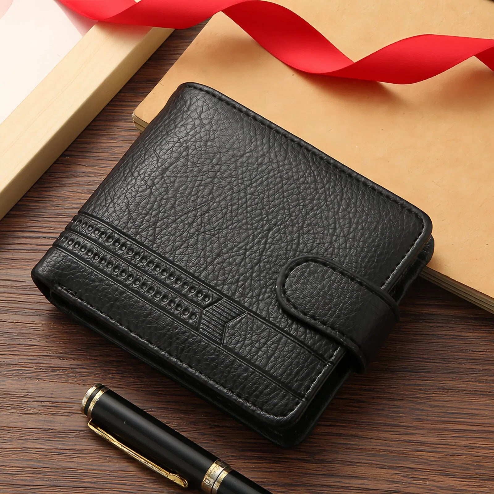 Manufacturers Wholesale New Men's Wallet PU Leather Short Export Cross-border Hasp Business Retro Multi-card Slot Coin PUrse