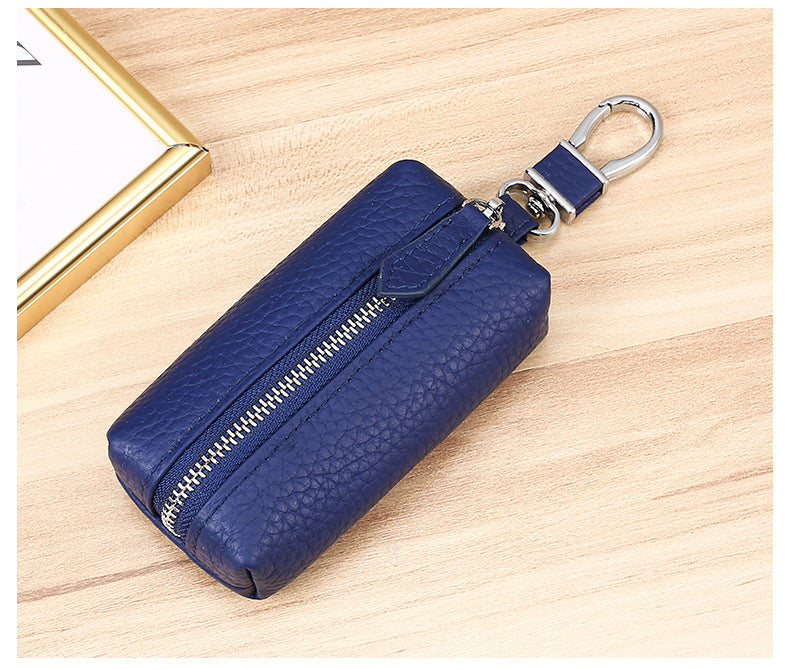 Upgraded High Quality Leather Exquisite Key Case Cowhide Key Case Home Car Key Dual Key Bag