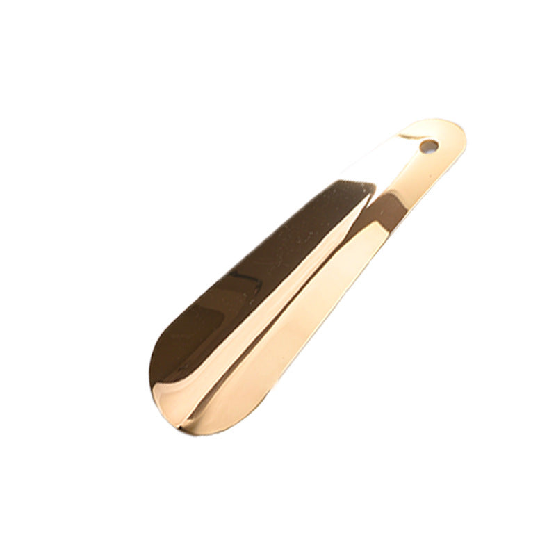 in stock supply stainless steel key buckle shoe horn with leather cover shoe puller car key pendant easy to carry shoe lift