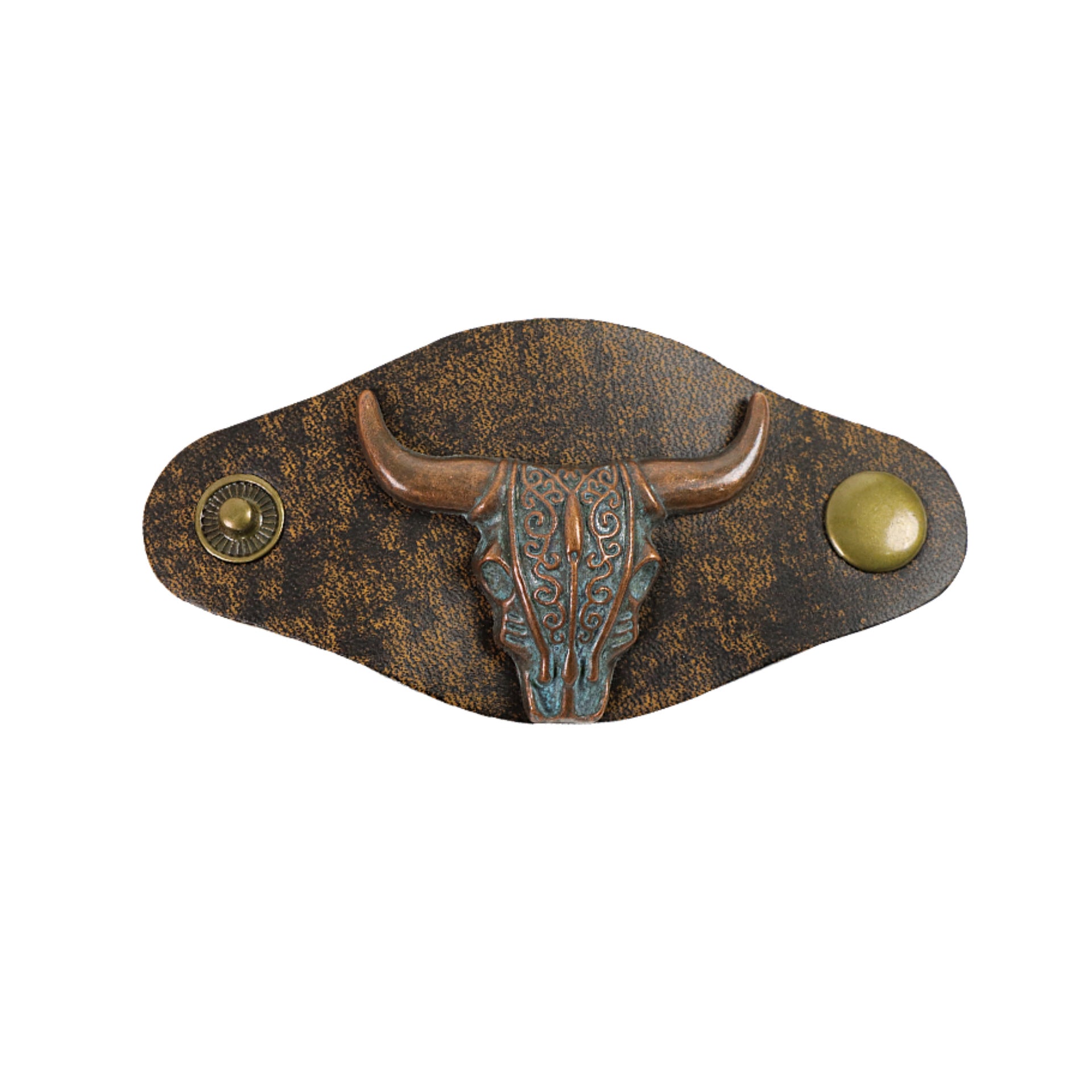 Handmade Leather Car Keychain Mini Cat Mask Shape Keychain Hollow Key Chain Key Ring Toy in stock