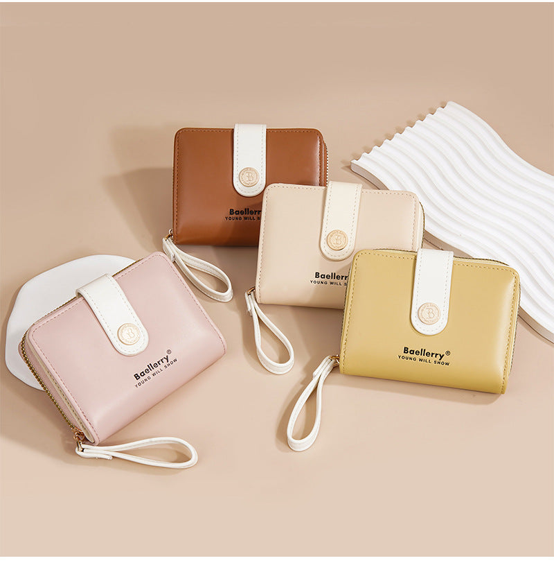 Baellerry New Wallet Women's Card Holder Fashion Niche Multi-Card Slot Cute High-Value Coin Purse for Women