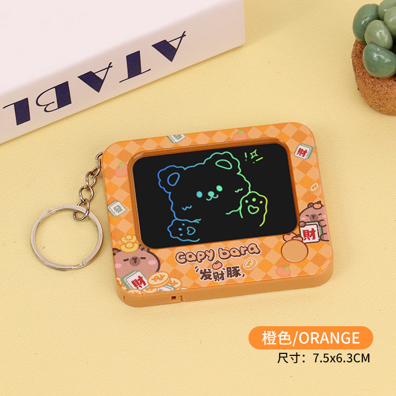 Creative Little Painter Mini Graffiti Sketchpad Car Keychain Cartoon Couple Bag Pendant Toy Gift Wholesale