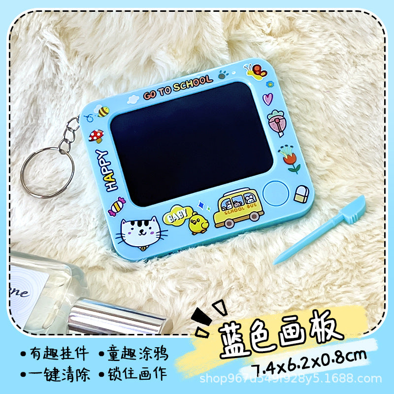 Creative Little Painter Mini Graffiti Sketchpad Car Keychain Cartoon Couple Bag Pendant Toy Gift Wholesale