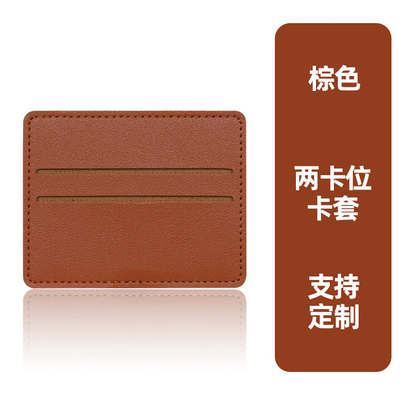 in stock ultra-thin ID card protective case card holder women's leather card case pu leather credit card multi-card holder wholesale