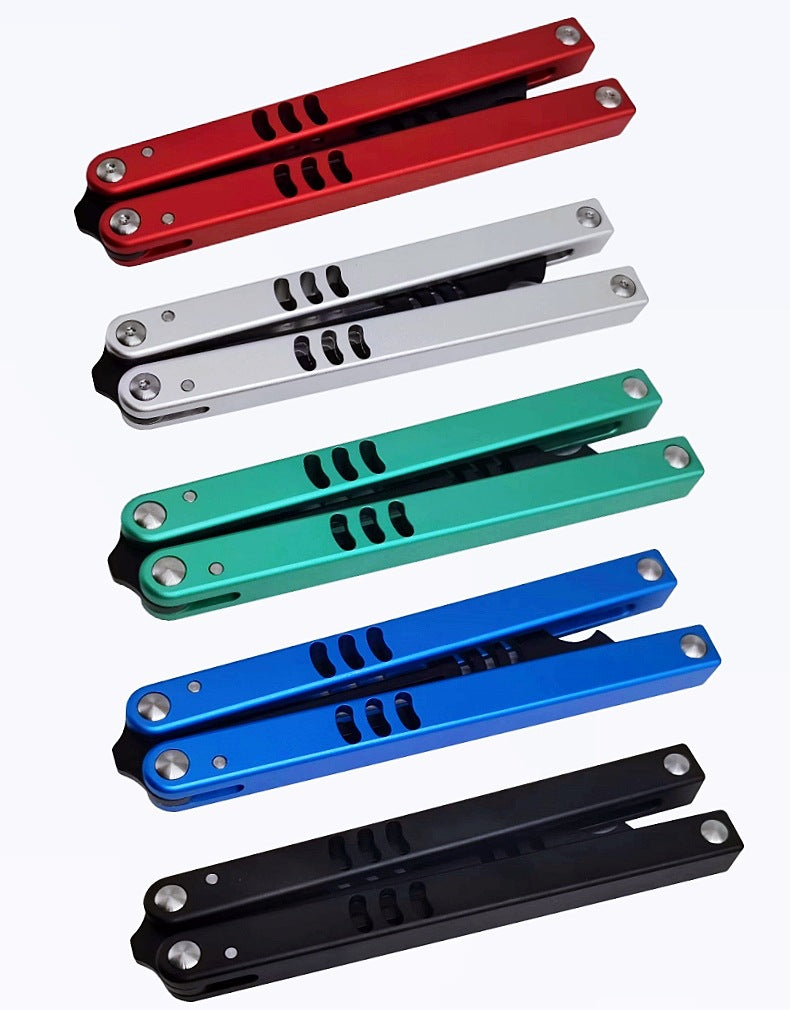 Factory Direct Sales Shark Butterfly Practice Knife Shaft Set Safety Version Fancy Training Knife Bottle Opener Unedged
