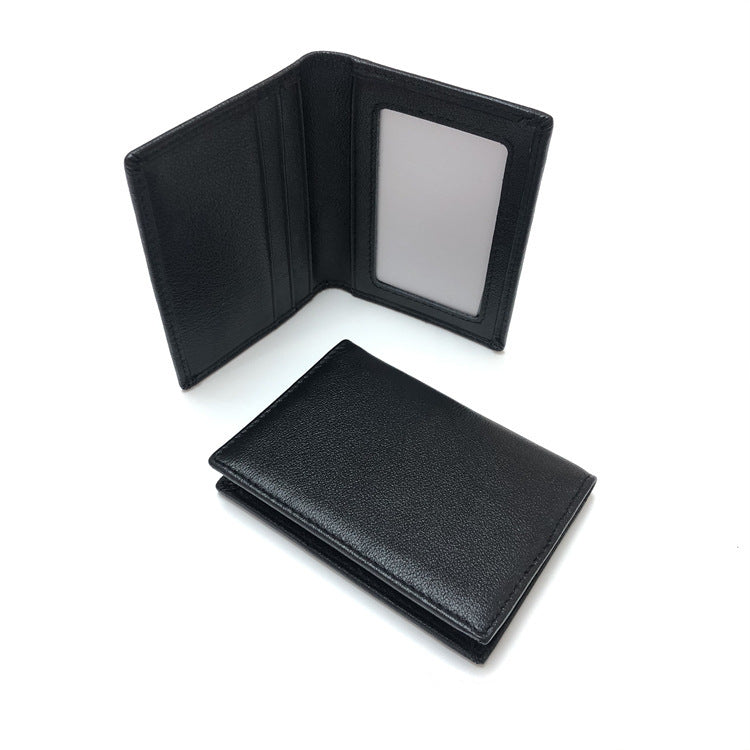 Cross-Border Simple Genuine Leather Business Soft Leather Card Holder Men's Credit Card Cowhide Card Holder Girl's Id Cosmetics Bag
