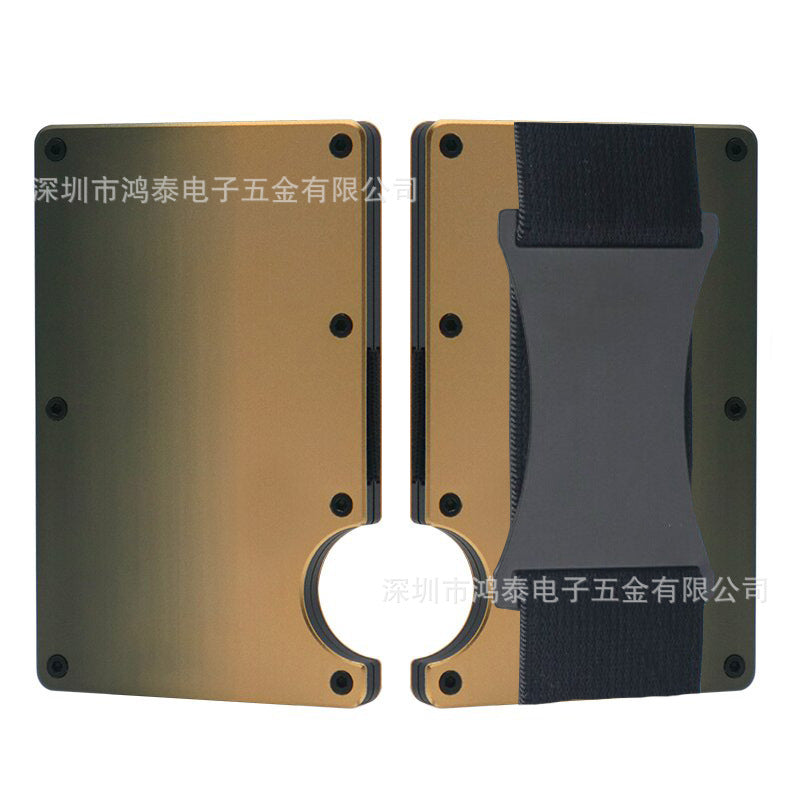 Cross-Border Aluminum Alloy Card Holder Rfid Anti-Theft Metal Wallet Men's Ultra-Thin Credit Card Holder Normcore Card Holder