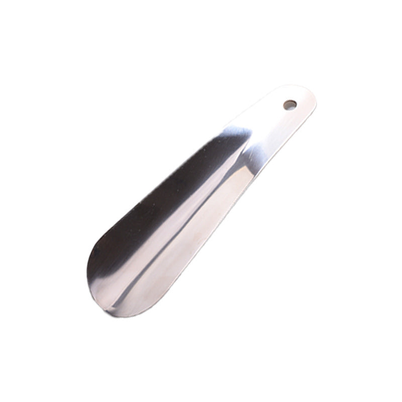in stock supply stainless steel key buckle shoe horn with leather cover shoe puller car key pendant easy to carry shoe lift