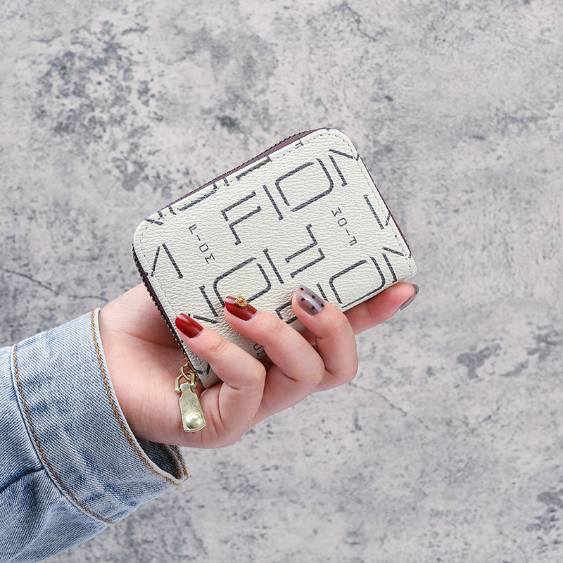 Factory wholesale Korean version of the card bag women's online red Mini Portable card card set 2 in 1 thin multi-card coin purse